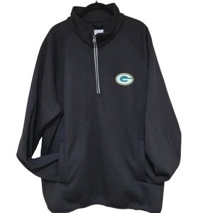 GIII Apparel NFL Green Bay Packers Quarter Zip Pullover Jacket 2XL logo football